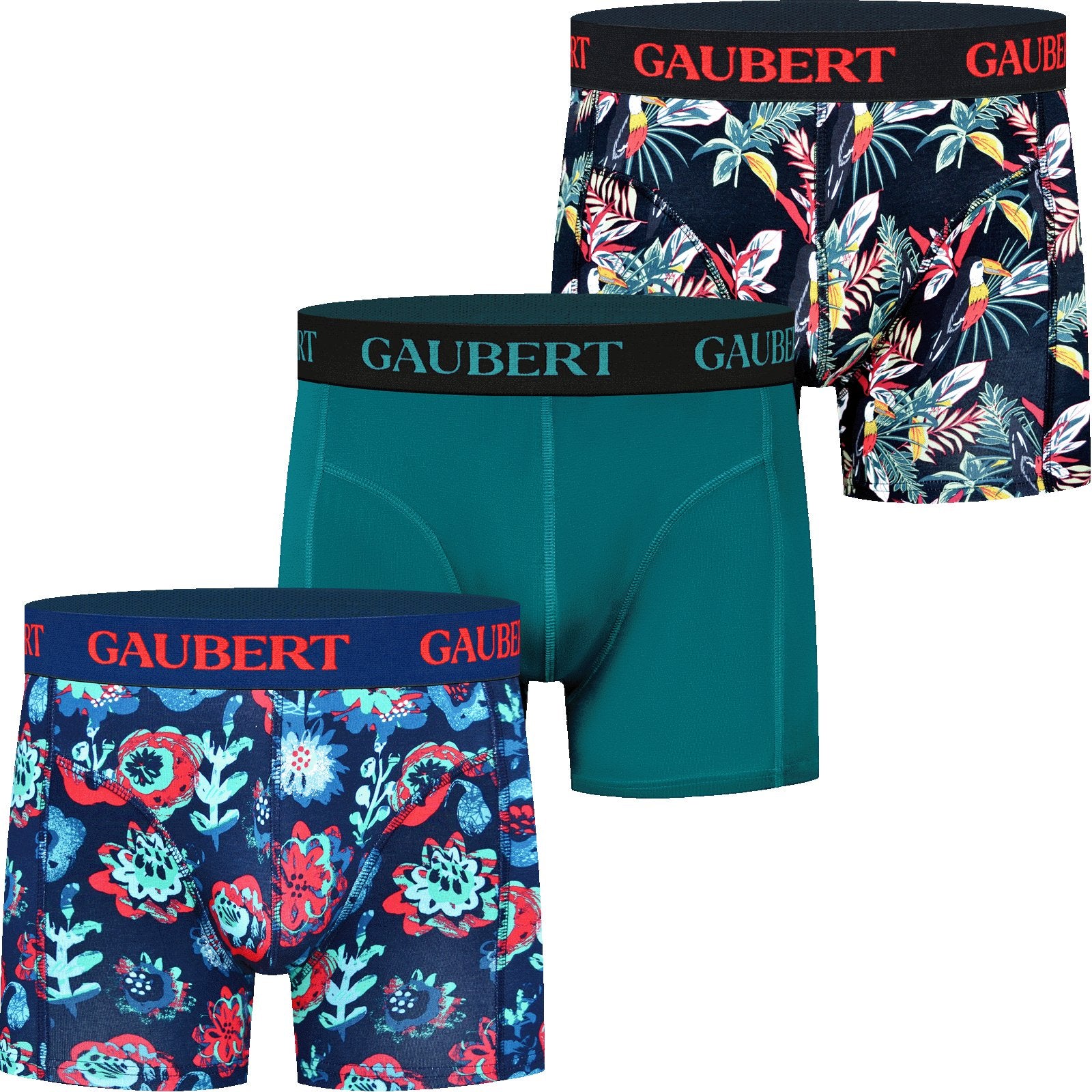 3x Gaubert Heren Boxershorts - Bamboe Boxershorts Met Print - Heren Ondergoed - DeHuisSpullenDiscounter