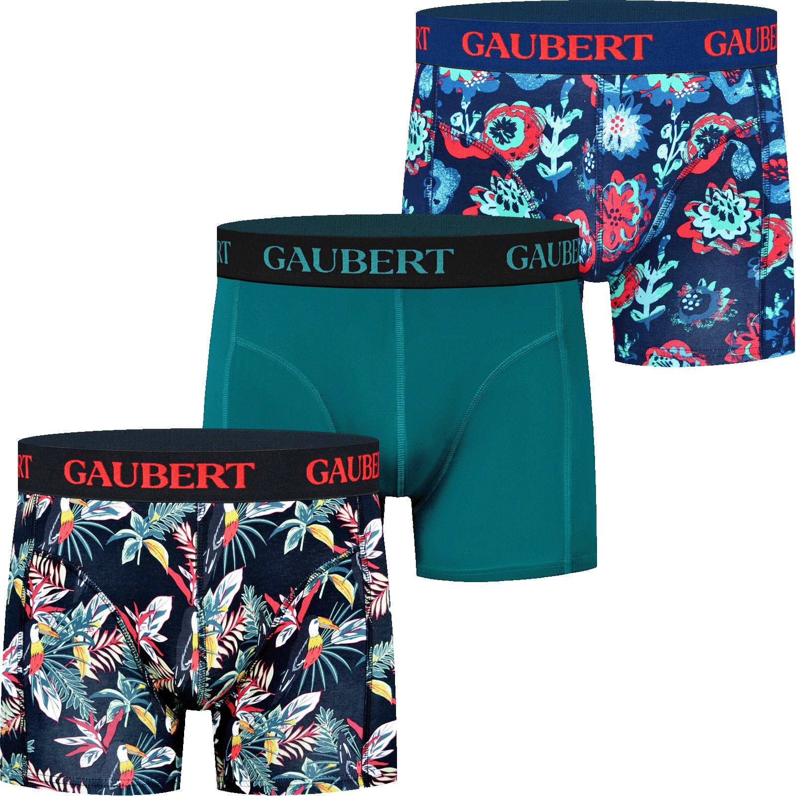 3x Gaubert Heren Boxershorts - Bamboe Boxershorts Met Print - Heren Ondergoed - DeHuisSpullenDiscounter