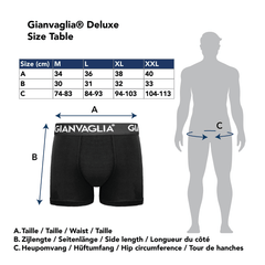 heren katoenen boxershorts - size chart